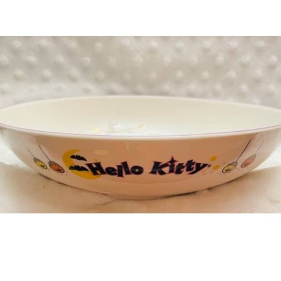 Hello Kitty Skeleton Halloween 9" Ceramic Serving Bowl- NEW - Picture 3 of 5